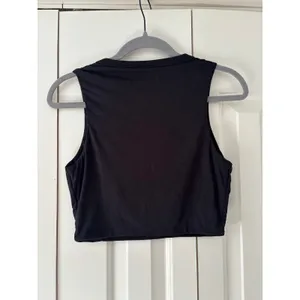 NWT Naked Wardrobe Black Sleeveless Crop Tank Top Women’s Large Stretch thumbnail 7