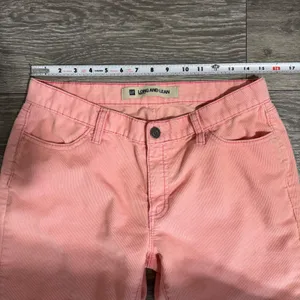 Y2K GAP Long and Lean Stretch Corduroy Pants Women Peach‎ Pink Flare Size W30 thumbnail 8