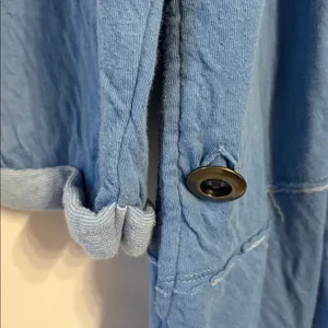 Women’s Multiples Ice Blue Cotton Top SZ S Athleisure Comfy Casual thumbnail 3