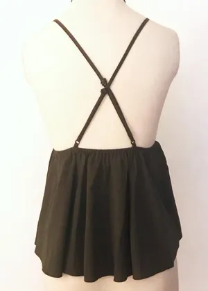 Low Cut Baby Doll Top Green thumbnail 2