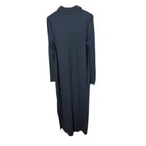 Aerie Womens Charcoal Grey Ribbed Henley Maxi Dress Long Sleeve Side Slit XL thumbnail 4