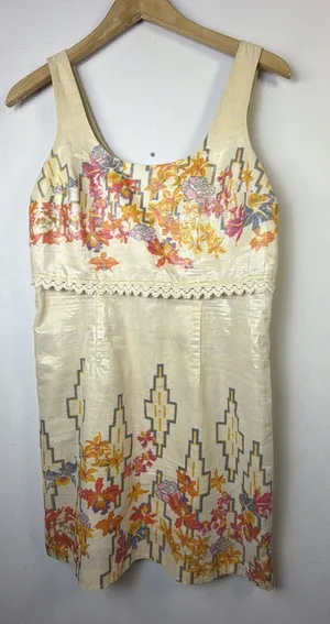 Free People medium large the big bang shimmer dress festival bohemian tiered thumbnail 1