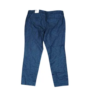 Old Navy NWT Pixie Ankle Pants 18 Cotton Blend Blue‎ Metallic Print Stretch Y2K thumbnail 4