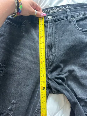 American Eagle Distressed Black Jeans thumbnail 5