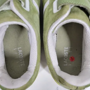 Lacoste Womens Vito Driving Shoe 9 Green White Leather Suede Hook & Loop Sneaker thumbnail 9