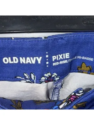 Old Navy Pixie Blue Floral Pants Size 12 thumbnail 5