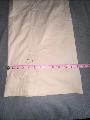 Zara Cream Wide-Leg Embroidered Jeans thumbnail 10