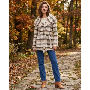 Coldwater Creek Womens Trench Coat Jacket Light Academia Cabin Core Preppy Sz 8 thumbnail 5