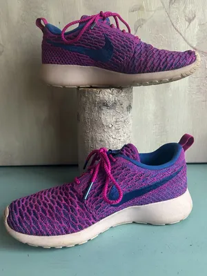Nike Women's Roshe One Flyknit Fuchsia Flash Sneaker Running Shoes Size 7 Marled thumbnail 12
