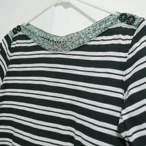 Anthropologie postmark strips t shirt Size small thumbnail 3