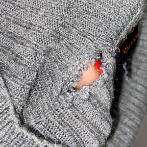 Turtleneck Sweater Grey Rib Knit Large Ambiance Apparel Stretch Top thumbnail 16