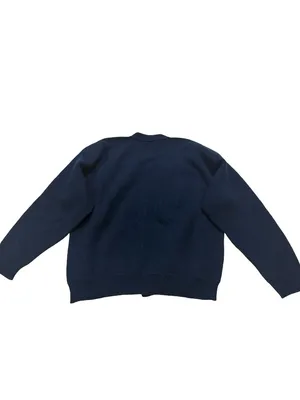 Pendleton Navy Floral Rose Print Cardigan Sweater Wool Knit Button Large Women's thumbnail 8