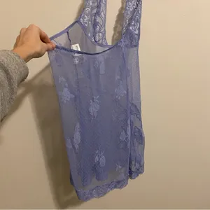 Frederick's of Hollywood Blue/Purple Lace Lingerie Babydoll size Medium thumbnail 5
