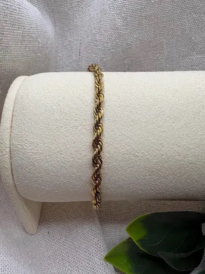 Gold Rope Chain Bracelet - Classic Women’s Jewelry thumbnail 2