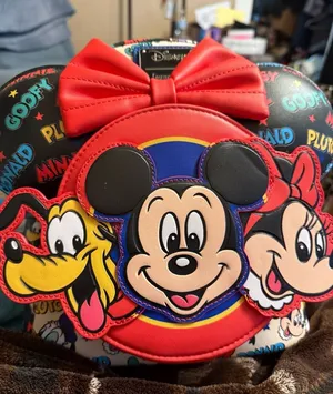 Disney Loungefly Mickey and Friends Classic Character Mini Backpack and Ear Head thumbnail 1