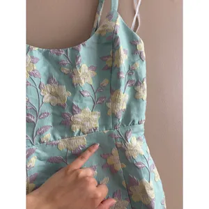 Lulus Immaculate Chicness Mint Blue Floral Brocade Midi Dress Size Small NWT thumbnail 12
