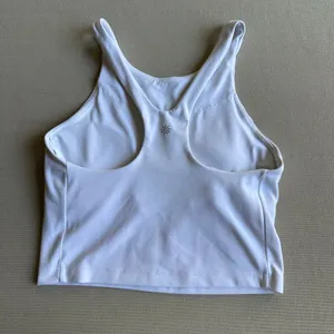 Athleta White Purpose Crop Longline Sports Bra thumbnail 4