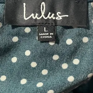 Lulus Women's L Love Always Forest Green‎ Polka Dot Long Sleeve Crop Top Cropped thumbnail 6