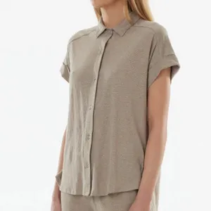 Majestic Filatures Stretch Linen Roll Sleeve Tee thumbnail 2
