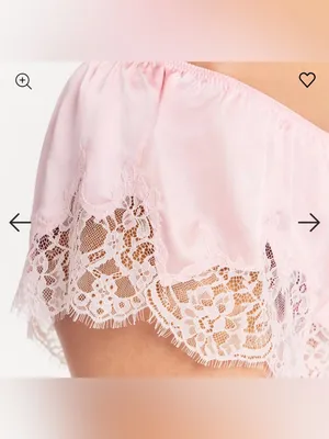 Skims SILK Lace Trim Sleep Shorts Peony Tonal Pink Size XS NWT (shorts only) thumbnail 3