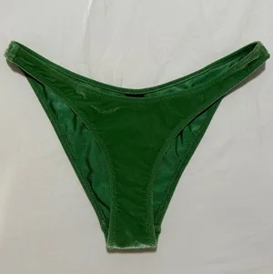 Green Velvet Triangl Bottoms thumbnail 1