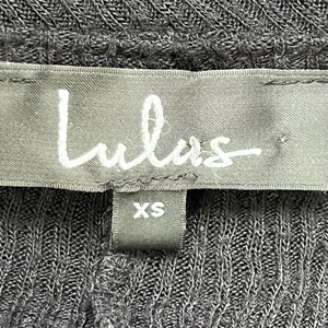 Lulus black crossover Sweater fitted minimalist neutral workwear size XS thumbnail 5