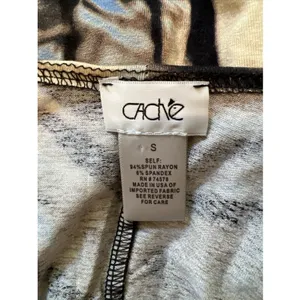 Vintage Cache Faux Wrap Dress Size Small Animal‎ Zebra Print Long Sleeve Stretch thumbnail 5