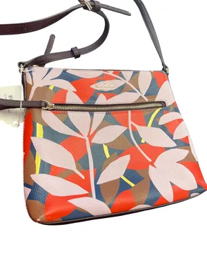 Kate Spade NY woms blue red floral crossbody handbag 9.5"x10.5x2" SKU 10-045 thumbnail 2