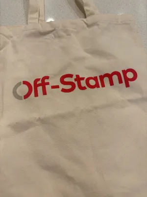 Off stamp tote bag Tan thumbnail 2