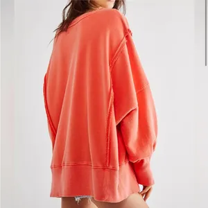Free People We The Free Camden sweatshirt in Scarlet Sun thumbnail 3