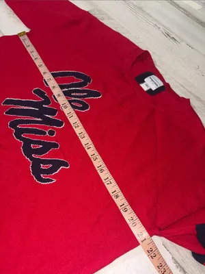 Ole Miss Red Crewneck Knit Sweater thumbnail 9