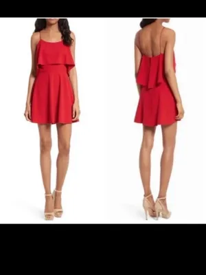 Alice + Olivia Kipp Mini Red Dress Size 4 thumbnail 3
