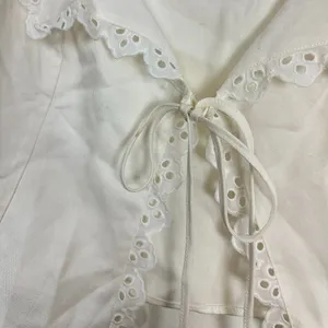 HOUSE OF CB Amber Lace Trim Top in White Size Small thumbnail 7