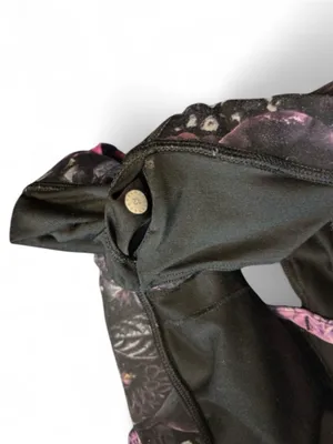 lululemon athletica Black Sports Bra with Pink Floral Straps thumbnail 3