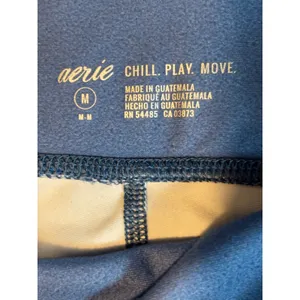 Aerie Chill Play Move Blue Mountain Landscape Print High Waisted Leggings M thumbnail 7