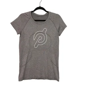 Lululemon Peloton Performance Tee Women Grey Swifty Tech Short Sleeve size 10 thumbnail 2