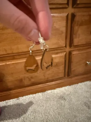 Handmade basset hound earrings  thumbnail 4