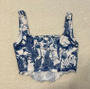 SheIn Shine Blue Nature Crop Top thumbnail 2
