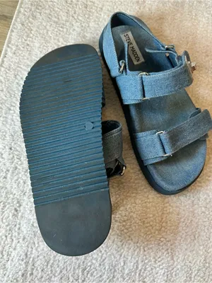 Steve Madden Mona Denim Blue Buckle Sandals thumbnail 3