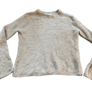 Banana Republic Size XS Beige Ribbed Wool Alpaca Blend‎ Crewneck Sweater Oatmeal thumbnail 1