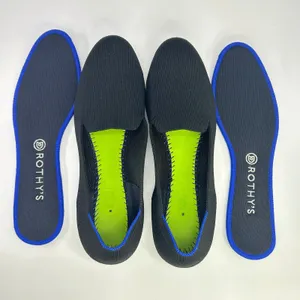 Rothys The Loafer Black Knit Royal Blue Trim Slip On Comfort Size 12 Minimalist thumbnail 12