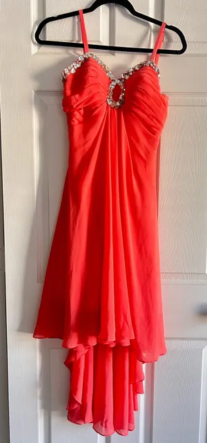 Coral cocktail dress Orange thumbnail 1