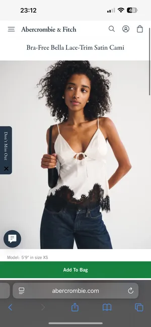 Bra-Free Bella Lace-Trim Satin Cami thumbnail 2