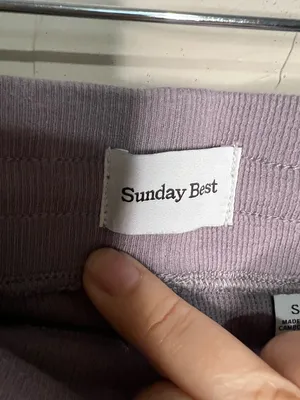 Sunday‎ Best Waffle Knit Lavender Pull On Mini Skirt Purple thumbnail 4