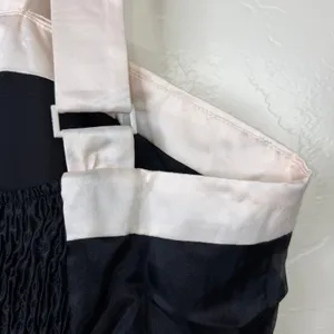 NEW Lulus Black Glamour Organza Tiered Cream Oversized Bow Midi Cocktail Dress thumbnail 13