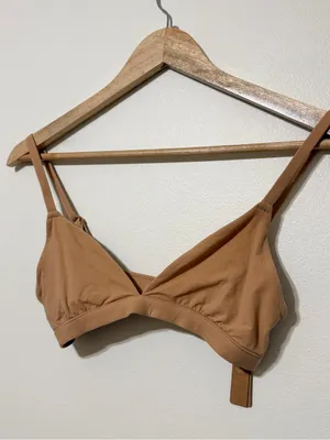 New Skims Fits Everybody Triangle Bralette Size Small Nwt Ochre Tan thumbnail 3