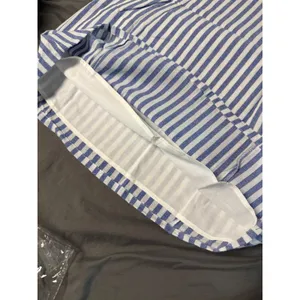 NWT Lulus Size Small‎ Seaside Skipper Blue Striped Off-The-Shoulder Mini Dress thumbnail 9