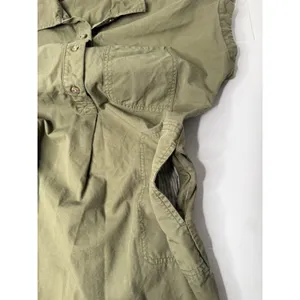 GAP Utility Popover Shirt Dress Women Sz Small Army Green Minimal Hipster Casual thumbnail 9