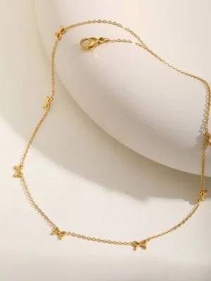 NEW Delicate Gold Butterfly Charm Necklace - Women's Jewelry thumbnail 2