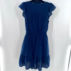 LOFT Outlet Navy Blue Swiss Dots Sleeveless Mini Dress Size M thumbnail 5